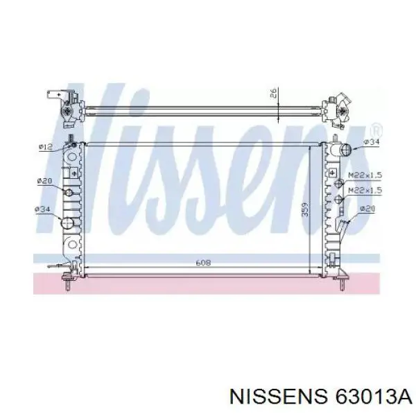 Радиатор 63013A Nissens