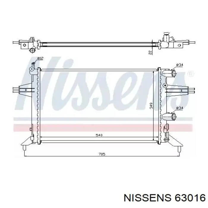 63016 Nissens радиатор