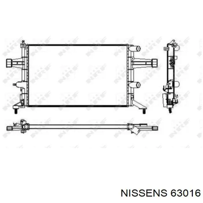 Купить 63016 Nissens Радиатор водяной