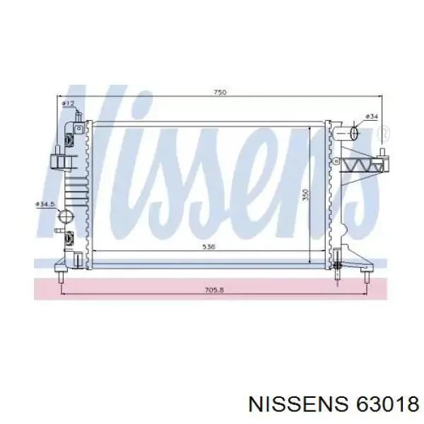 63018 Nissens радиатор