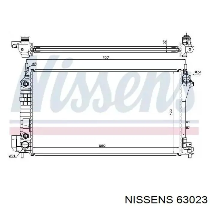 63023 Nissens радиатор