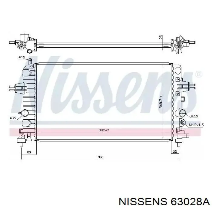 Радиатор 63028A Nissens