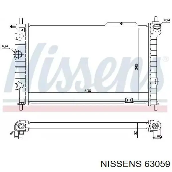 Радиатор 63059 Nissens