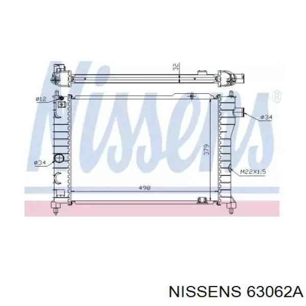 Радиатор 63062A Nissens