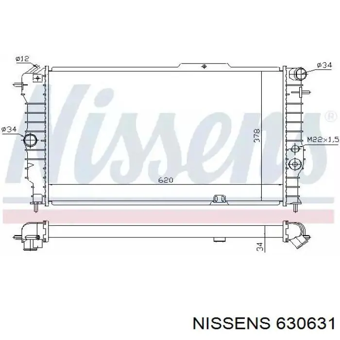 Радиатор 630631 Nissens