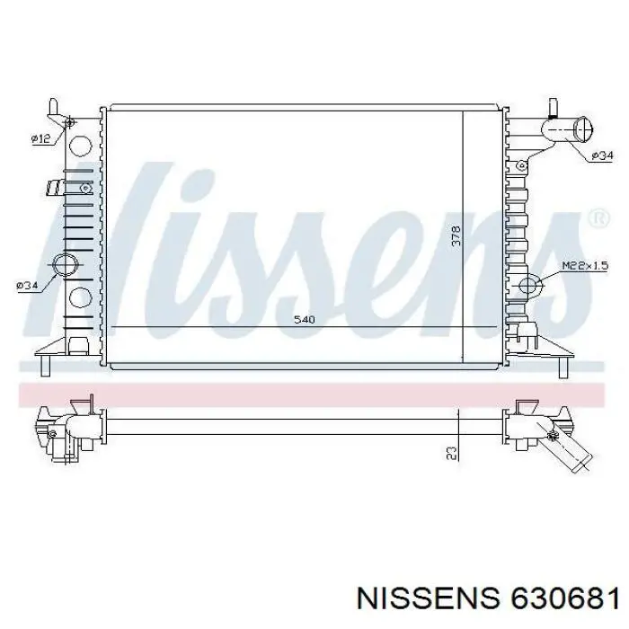 Радиатор 630681 Nissens