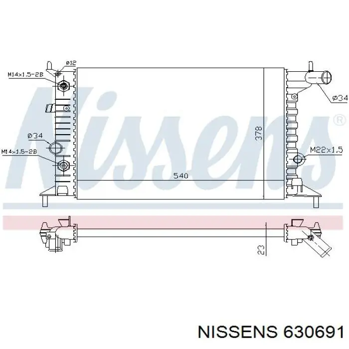 Радиатор 630691 Nissens