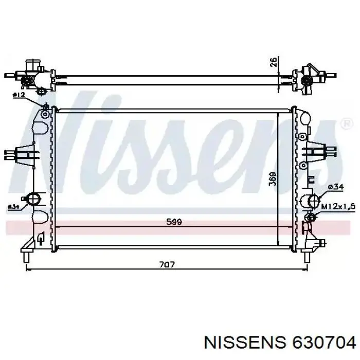 630704 Nissens радиатор