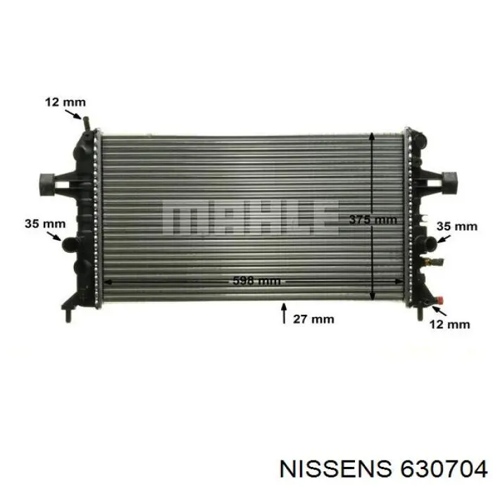 Радиатор охлаждения двигателя Nissens 630704 цена, от 91.11 USD