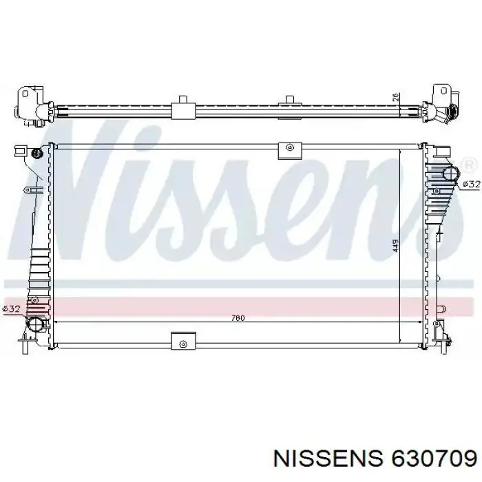 Радиатор 630709 Nissens