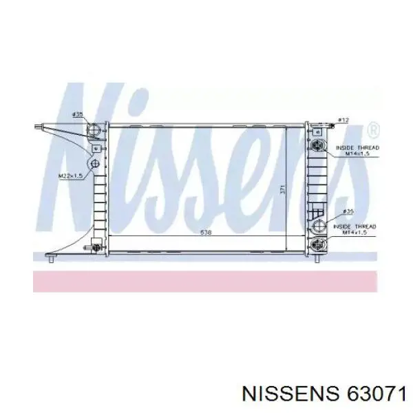 Радиатор охлаждения Nissens 63071