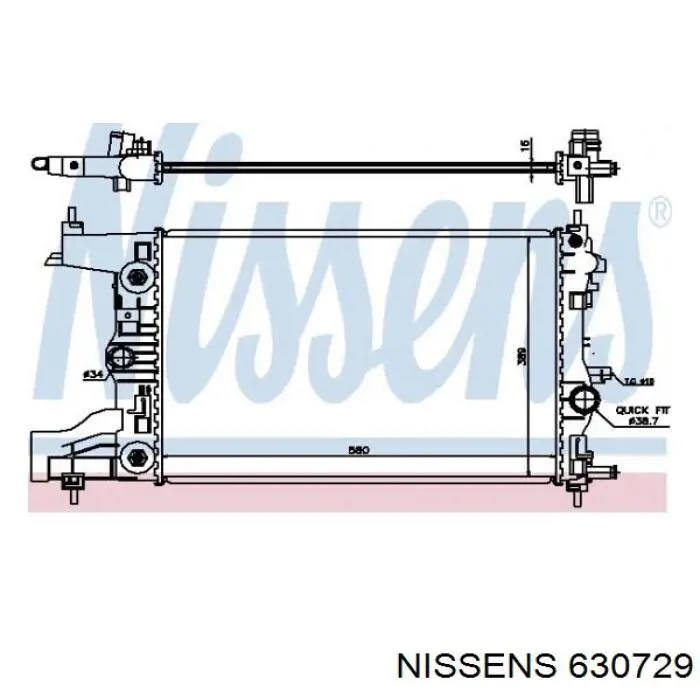 630729 Nissens радиатор
