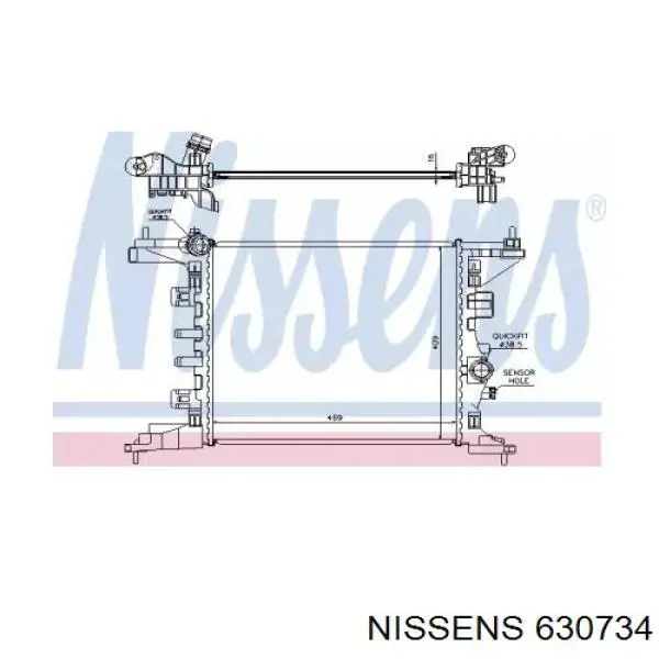 Радиатор 630734 Nissens