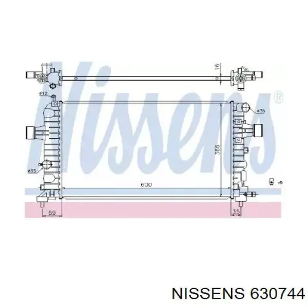 630744 Nissens радиатор