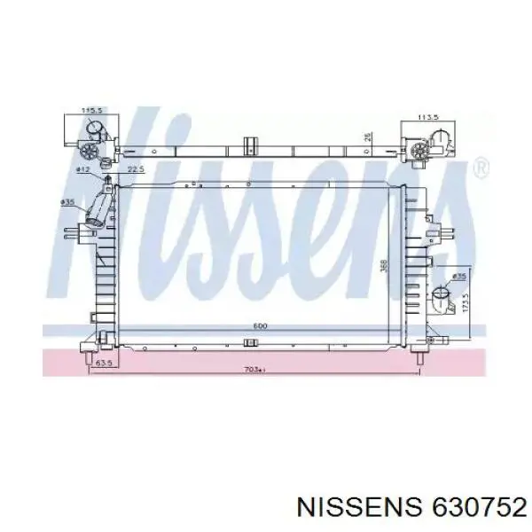 630752 Nissens радиатор
