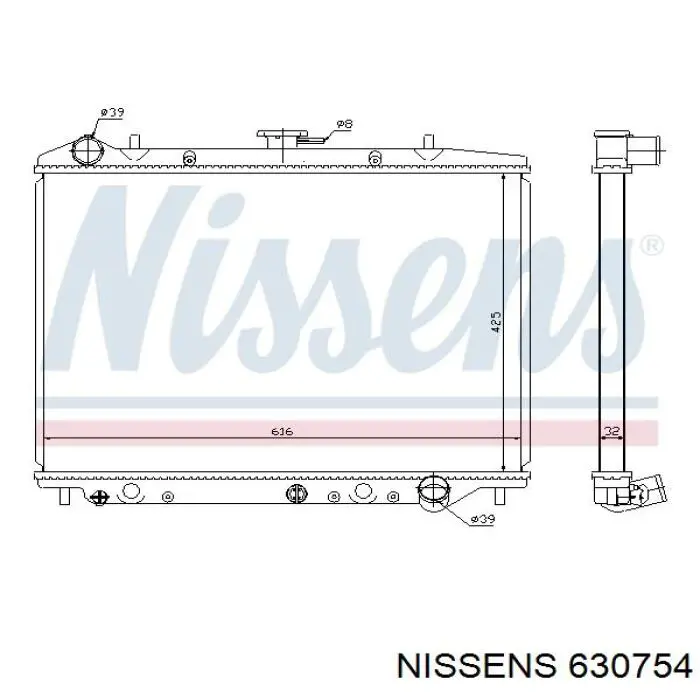 630754 Nissens радиатор