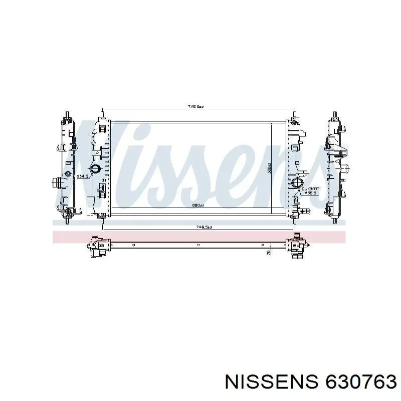 630763 Nissens радиатор