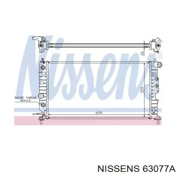 Радиатор 63077A Nissens