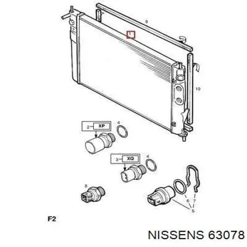 Радиатор 63078 Nissens