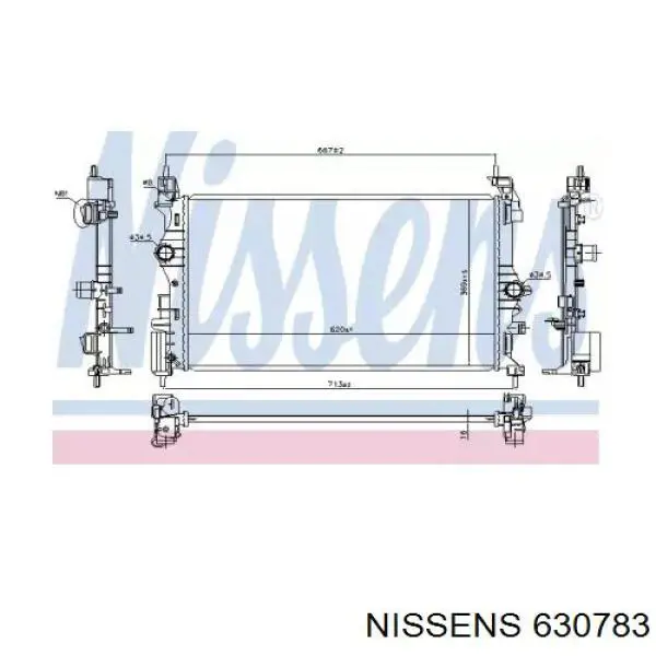 55B208-2 Polcar radiador de esfriamento de motor