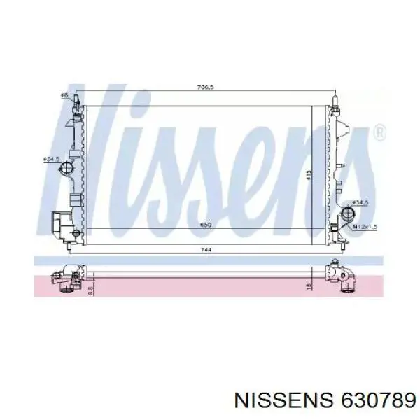 630789 Nissens Радиатор основной