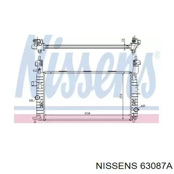 Радиатор 63087A Nissens