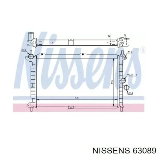 63089 Nissens радиатор
