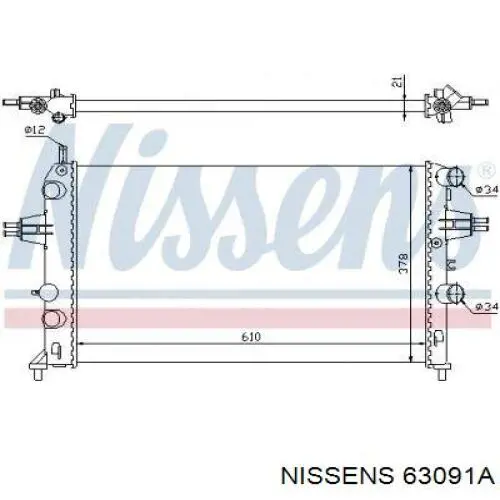 Радиатор 63091A Nissens