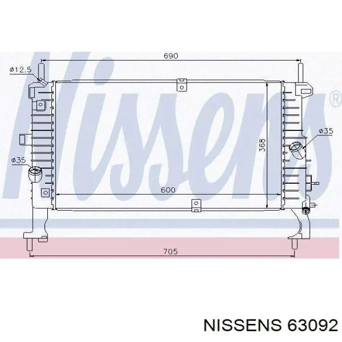 Радиатор 63092 Nissens