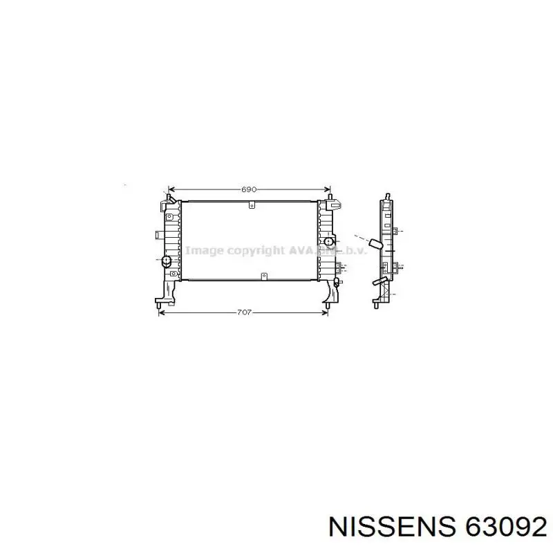 Радиатор 63092 Nissens