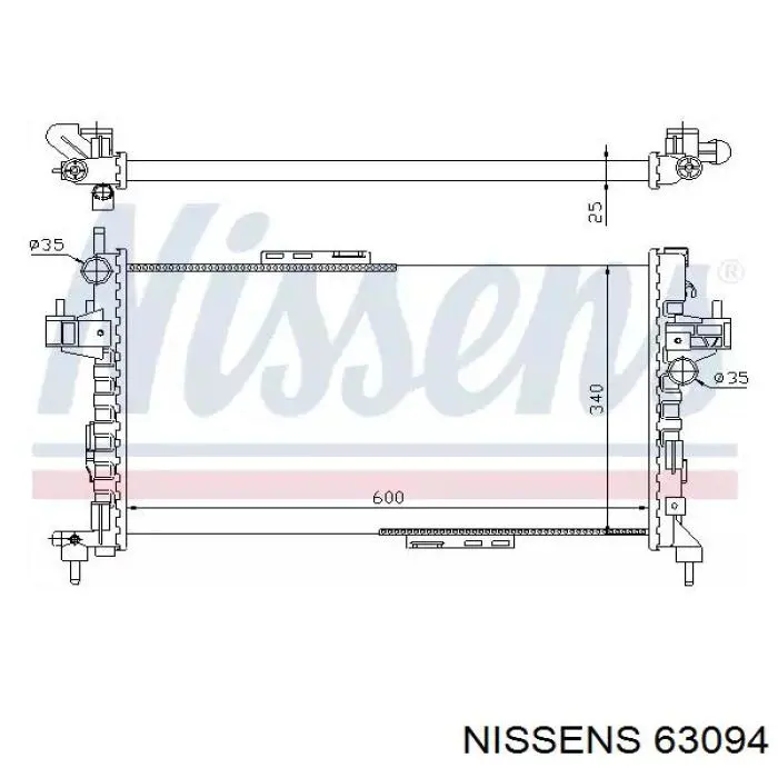 63094 Nissens радиатор