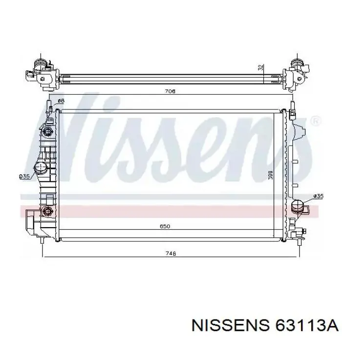 Радиатор 63113A Nissens