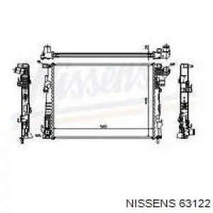 Радиатор охлаждения двигателя Nissens 63122 цена, от 129.74 USD