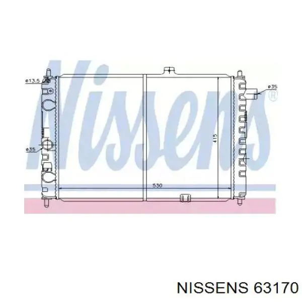 63170 Nissens Радиатор основной