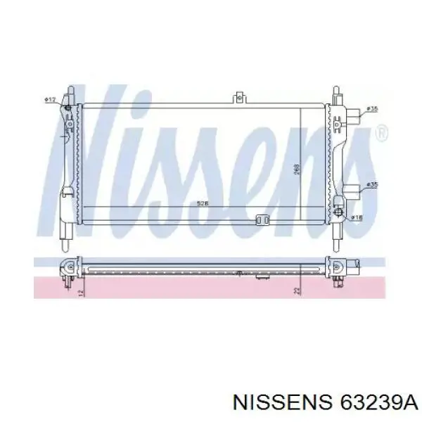 Радиатор 63239A Nissens