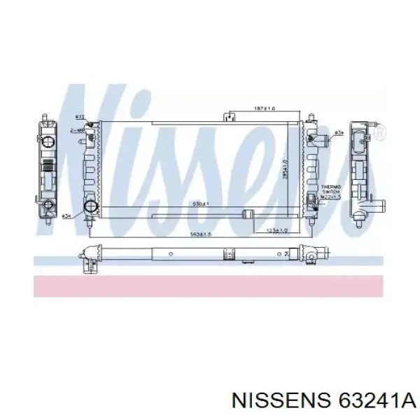 Радиатор 63241A Nissens