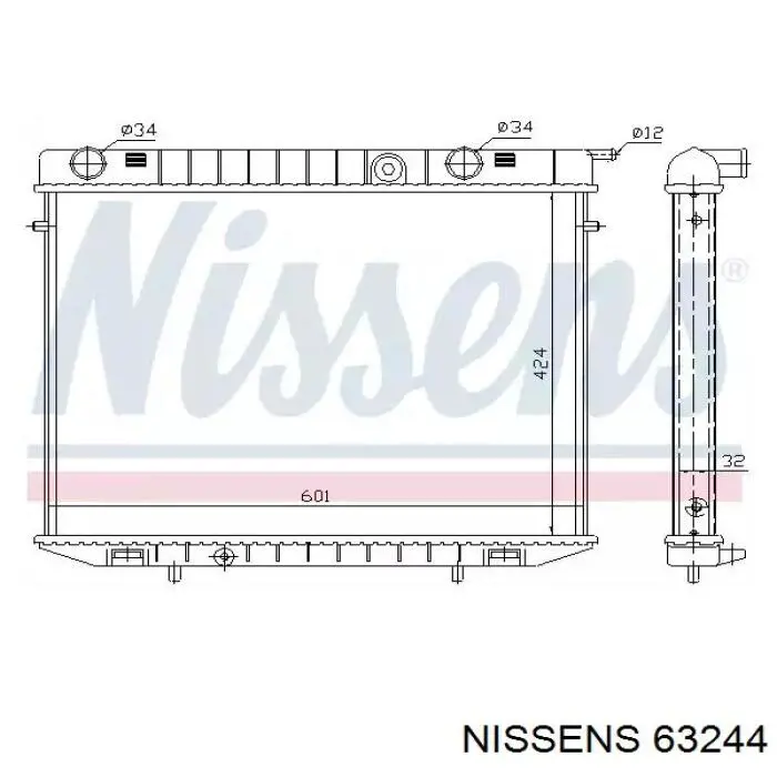 Радиатор 63244 Nissens