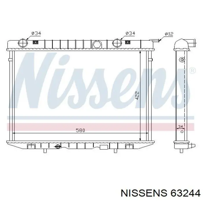 63244 Nissens Радиатор основной