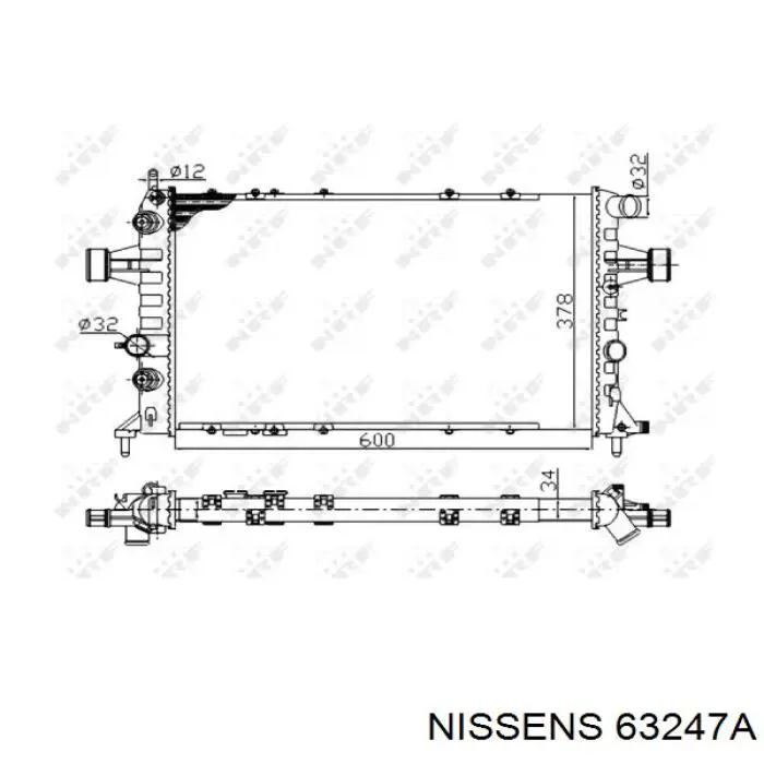 63247A Nissens Радиатор основной