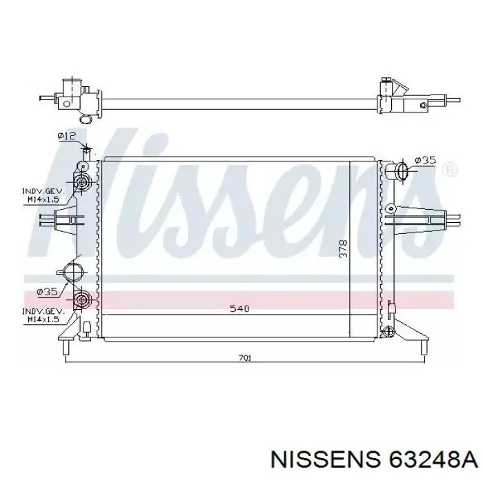 63248A Nissens радиатор
