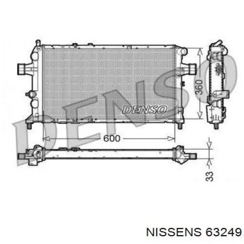 Радиатор охлаждения двигателя Nissens 63249 цена, от 60.03 USD