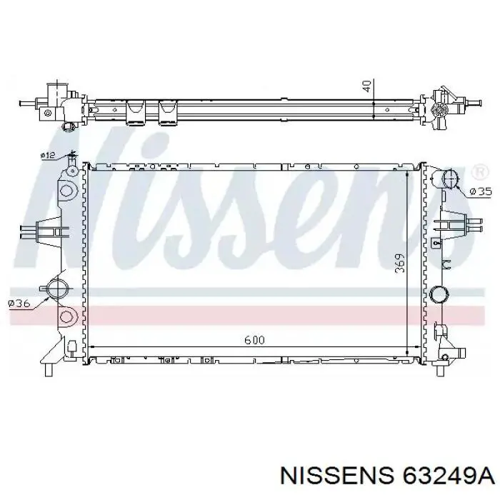 Радиатор 63249A Nissens