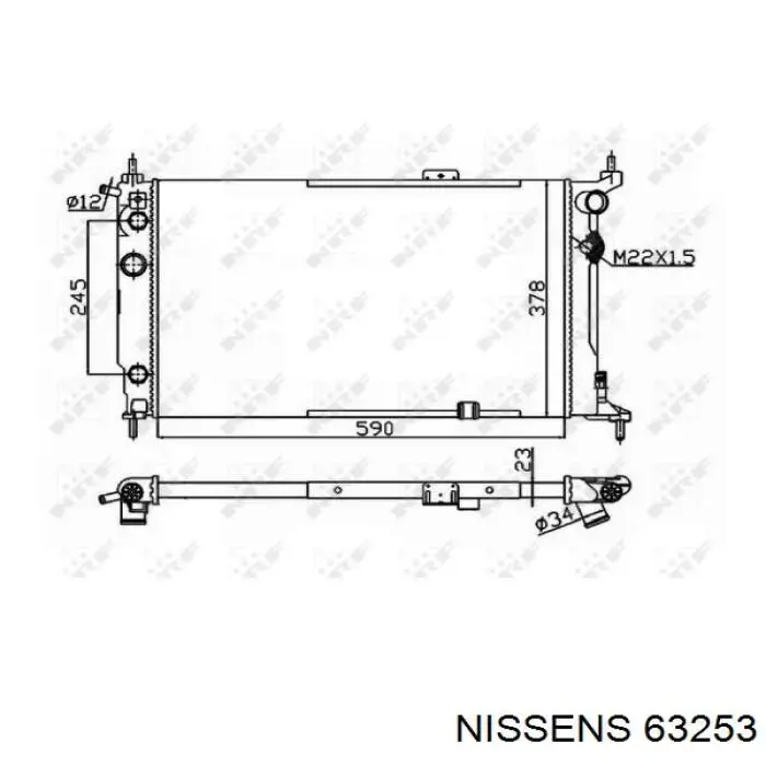 63253 Nissens радиатор