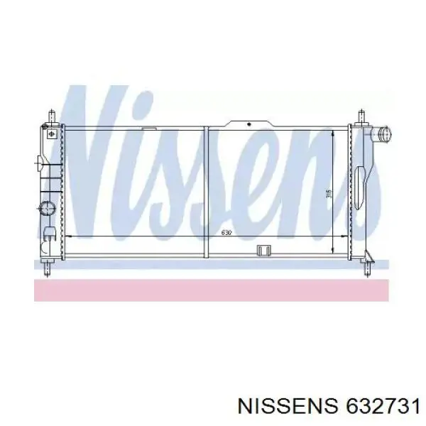 Радиатор охлаждения двигателя Nissens 632731 цена, от 56.00 USD
