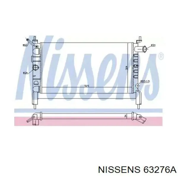 Радиатор 63276A Nissens