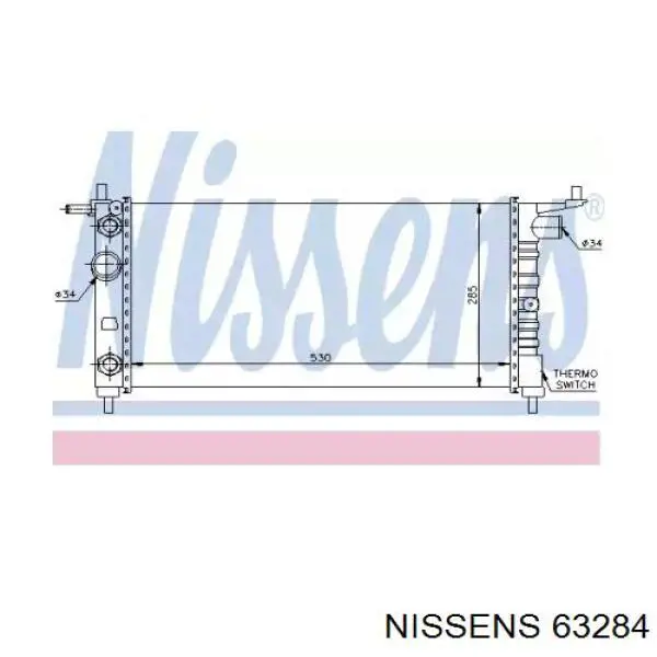 63284 Nissens Радиатор основной