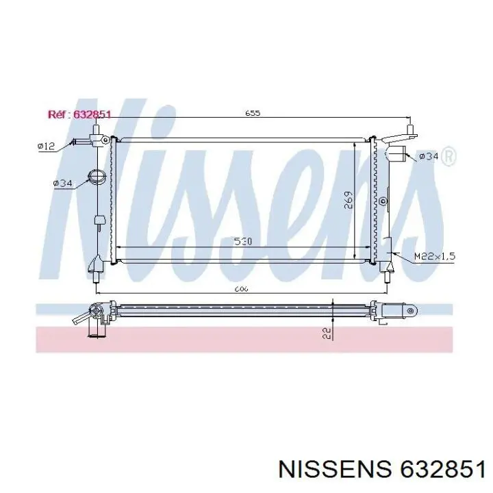 632851 Nissens радиатор