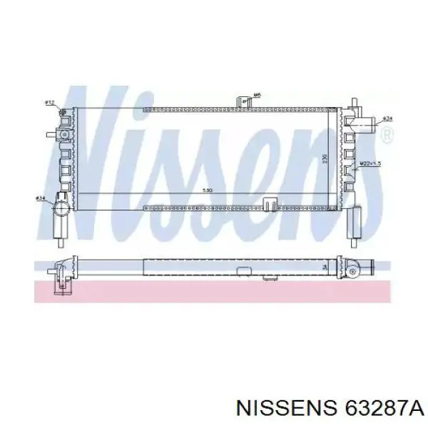 Радиатор 63287A Nissens