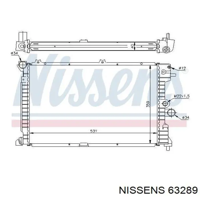 Радиатор 63289 Nissens