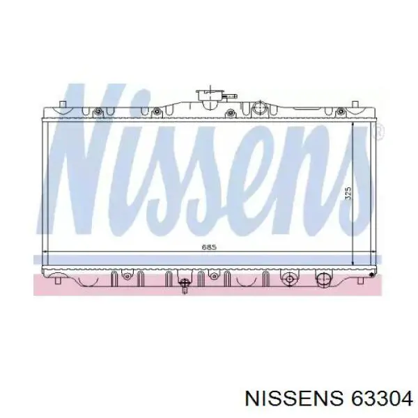 Радиатор охлаждения двигателя Nissens 63304 цена, от 87.92 USD